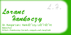 lorant hankoczy business card